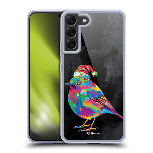 P.D. Moreno Christmas Animal Pop Colors Robin Soft Gel Case for Samsung Galaxy S22+ 5G & MagSafe