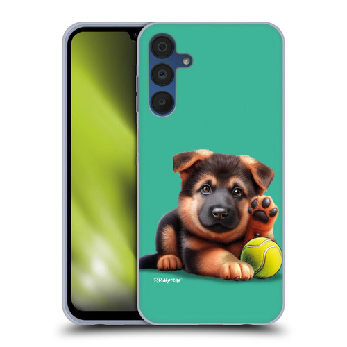 P.D. Moreno Sport Puppies German Shepherd Tennis Soft Gel Case for Samsung Galaxy A15 & MagSafe