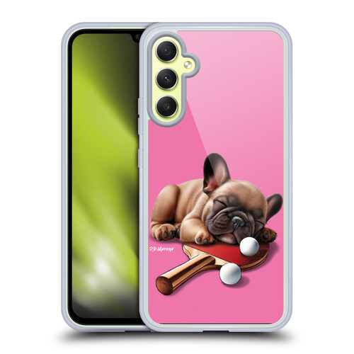 P.D. Moreno Sport Puppies French Bulldog Ping Pong Soft Gel Case for Samsung Galaxy A34 5G