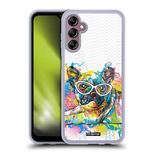 P.D. Moreno Drip Art Cats And Dogs French Bulldog Soft Gel Case for Samsung Galaxy A14 5G