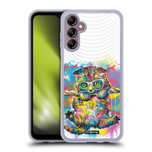 P.D. Moreno Drip Art Cats And Dogs Kitten Hang Soft Gel Case for Samsung Galaxy A14 5G