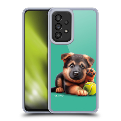 P.D. Moreno Sport Puppies German Shepherd Tennis Soft Gel Case for Samsung Galaxy A53 5G (2022)