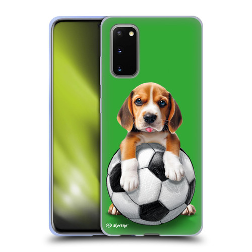 P.D. Moreno Sport Puppies Beagle Soccer Soft Gel Case for Samsung Galaxy S20 / S20 5G