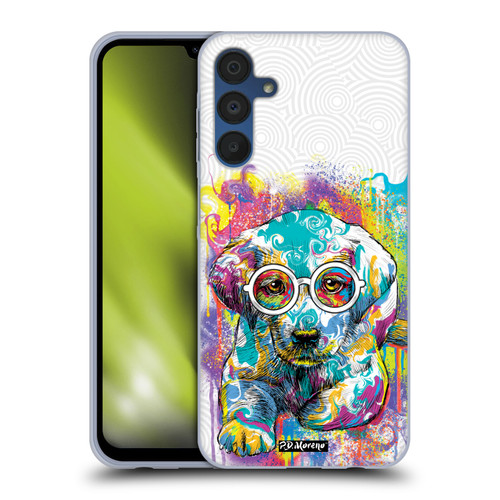 P.D. Moreno Drip Art Cats And Dogs Dog Colourful Soft Gel Case for Samsung Galaxy A15 & MagSafe