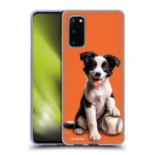 P.D. Moreno Sport Puppies Border Collie Baseball Soft Gel Case for Samsung Galaxy S20 / S20 5G