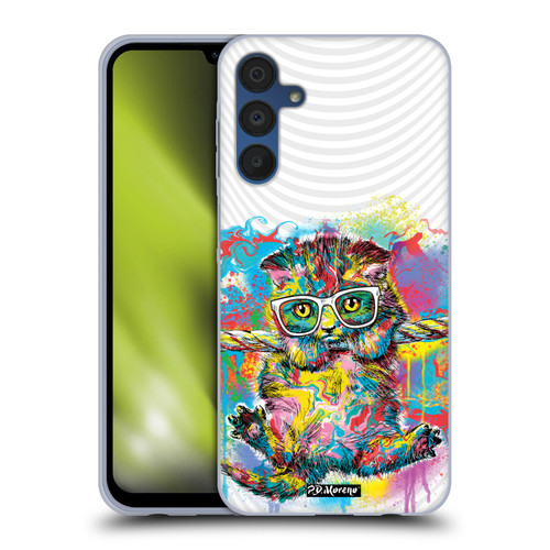 P.D. Moreno Drip Art Cats And Dogs Kitten Hang Soft Gel Case for Samsung Galaxy A15 & MagSafe
