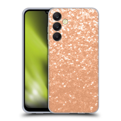 PLdesign Sparkle Prints Peach Soft Gel Case for Samsung Galaxy A25 5G