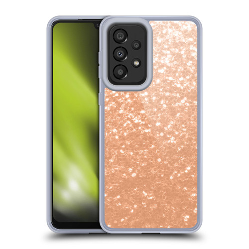 PLdesign Sparkle Prints Peach Soft Gel Case for Samsung Galaxy A33 5G (2022)