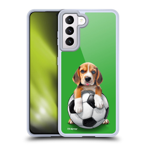 P.D. Moreno Sport Puppies Beagle Soccer Soft Gel Case for Samsung Galaxy S21 5G & MagSafe