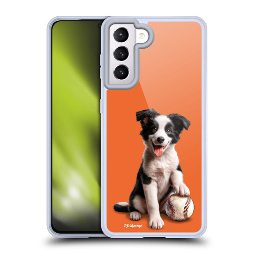 P.D. Moreno Sport Puppies Border Collie Baseball Soft Gel Case for Samsung Galaxy S21 5G & MagSafe