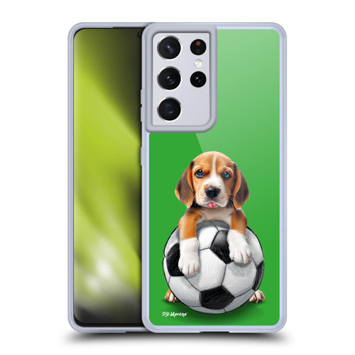 P.D. Moreno Sport Puppies Beagle Soccer Soft Gel Case for Samsung Galaxy S21 Ultra 5G & MagSafe