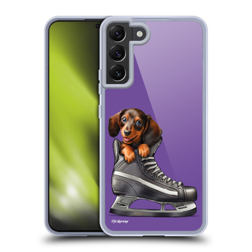 P.D. Moreno Sport Puppies Dachshund Hockey Soft Gel Case for Samsung Galaxy S22+ 5G & MagSafe