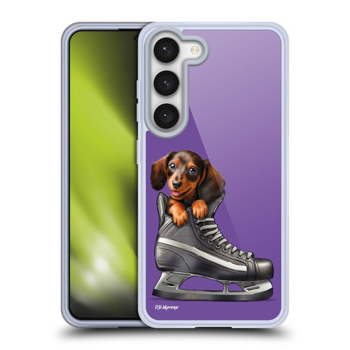 P.D. Moreno Sport Puppies Dachshund Hockey Soft Gel Case for Samsung Galaxy S23 5G & MagSafe