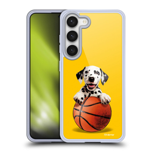 P.D. Moreno Sport Puppies Dalmatian Basket Soft Gel Case for Samsung Galaxy S23 5G & MagSafe