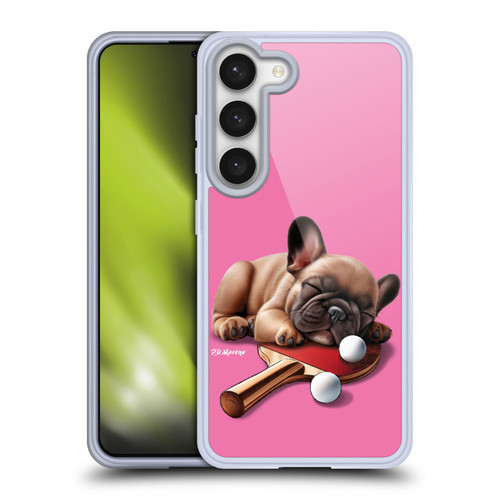 P.D. Moreno Sport Puppies French Bulldog Ping Pong Soft Gel Case for Samsung Galaxy S23 5G & MagSafe