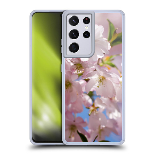 PLdesign Flowers And Leaves Spring Blossom Soft Gel Case for Samsung Galaxy S21 Ultra 5G & MagSafe