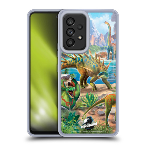 P.D. Moreno Dinosaur Scene Predator And Prey Soft Gel Case for Samsung Galaxy A53 5G (2022)