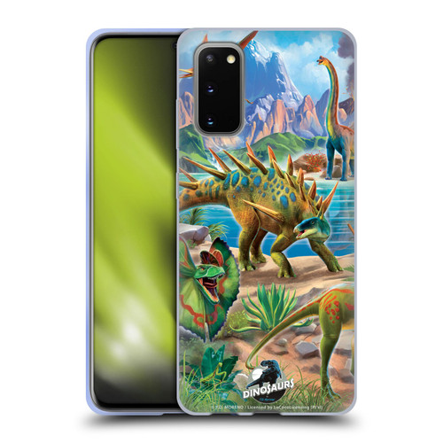 P.D. Moreno Dinosaur Scene Predator And Prey Soft Gel Case for Samsung Galaxy S20 / S20 5G