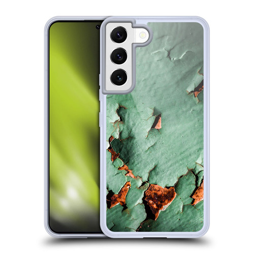 PLdesign Wood And Rust Prints Turquoise Brown Rusty Metal Soft Gel Case for Samsung Galaxy S22 5G & MagSafe
