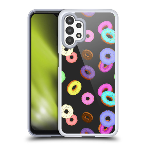 PLdesign Food Patterns Cool Fun Colorful Donuts Soft Gel Case for Samsung Galaxy A13 (2022)