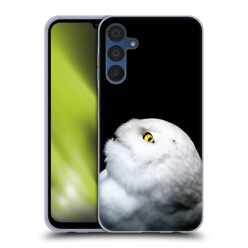 Patrik Lovrin Animal Portraits Winter White Snowy Owl Soft Gel Case for Samsung Galaxy A15 & MagSafe