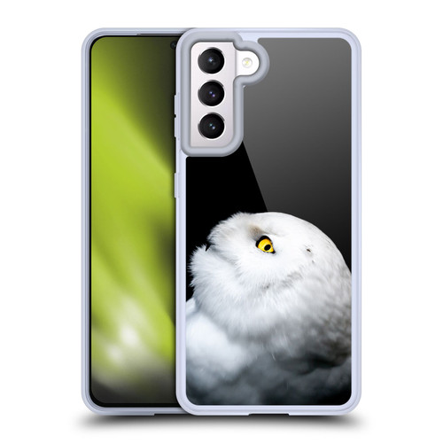 Patrik Lovrin Animal Portraits Winter White Snowy Owl Soft Gel Case for Samsung Galaxy S21 5G & MagSafe