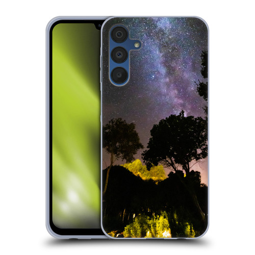 Patrik Lovrin Night Sky Trees Landscape With Milky Way Soft Gel Case for Samsung Galaxy A15 & MagSafe
