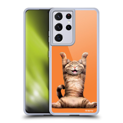 P.D. Moreno Furry Fun Artwork Happy Cat Soft Gel Case for Samsung Galaxy S21 Ultra 5G & MagSafe