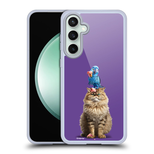 P.D. Moreno Furry Fun Artwork Cat And Parrot Soft Gel Case for Samsung Galaxy S23 FE 5G & MagSafe