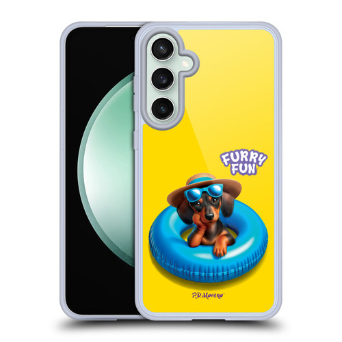 P.D. Moreno Furry Fun Artwork Dachshund Soft Gel Case for Samsung Galaxy S23 FE 5G & MagSafe