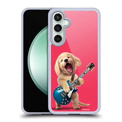 P.D. Moreno Furry Fun Artwork Golden Retriever Playing Guitar Soft Gel Case for Samsung Galaxy S23 FE 5G & MagSafe