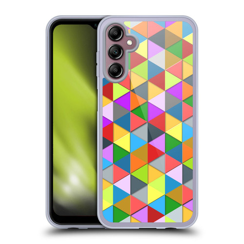 PLdesign Geometric Colourful Triangle Soft Gel Case for Samsung Galaxy A14 5G