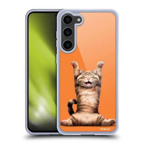 P.D. Moreno Furry Fun Artwork Happy Cat Soft Gel Case for Samsung Galaxy S23+ 5G & MagSafe