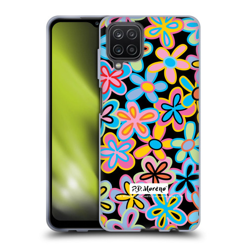 P.D. Moreno Patterns Retro Flowers Soft Gel Case for Samsung Galaxy A12 (2020)