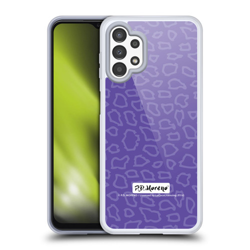 P.D. Moreno Patterns Purple Leopard Soft Gel Case for Samsung Galaxy A13 (2022)