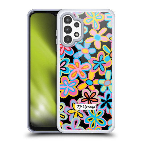 P.D. Moreno Patterns Retro Flowers Soft Gel Case for Samsung Galaxy A13 (2022)