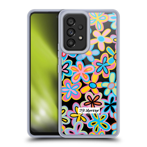 P.D. Moreno Patterns Retro Flowers Soft Gel Case for Samsung Galaxy A53 5G (2022)