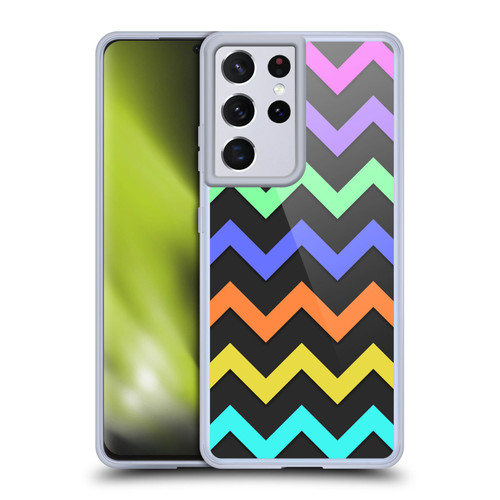 PLdesign Geometric Zigzag Soft Gel Case for Samsung Galaxy S21 Ultra 5G & MagSafe