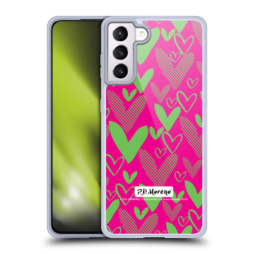 P.D. Moreno Patterns Hearts 1 Soft Gel Case for Samsung Galaxy S21+ 5G & MagSafe