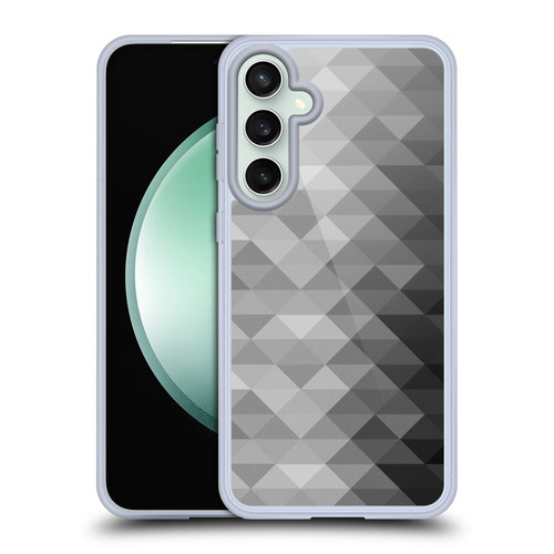 PLdesign Geometric Grayscale Triangle Soft Gel Case for Samsung Galaxy S23 FE 5G & MagSafe