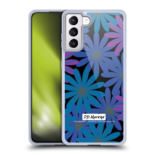 P.D. Moreno Patterns Midnight Daisies Soft Gel Case for Samsung Galaxy S21+ 5G & MagSafe