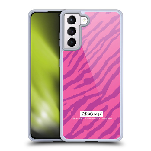 P.D. Moreno Patterns Pink Zebra Soft Gel Case for Samsung Galaxy S21+ 5G & MagSafe