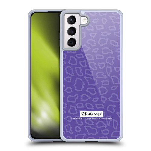 P.D. Moreno Patterns Purple Leopard Soft Gel Case for Samsung Galaxy S21+ 5G & MagSafe