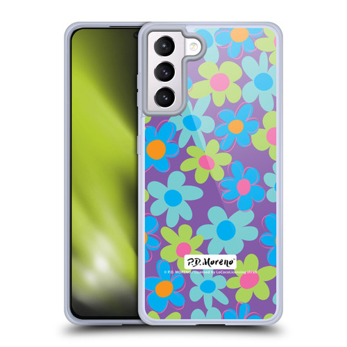 P.D. Moreno Patterns Purple Soft Gel Case for Samsung Galaxy S21+ 5G & MagSafe