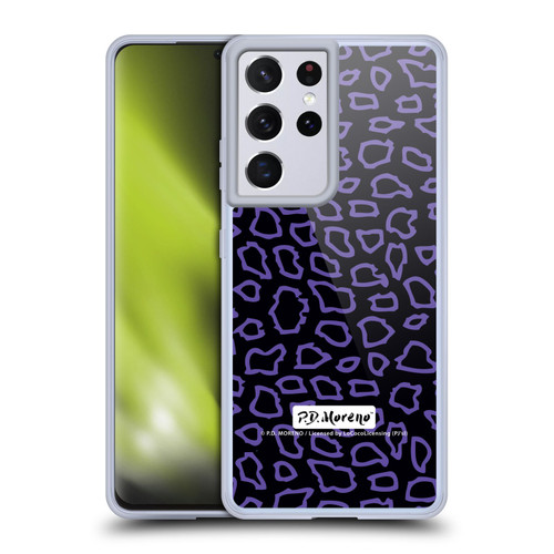 P.D. Moreno Patterns Black Purple Soft Gel Case for Samsung Galaxy S21 Ultra 5G & MagSafe
