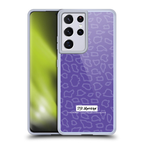 P.D. Moreno Patterns Purple Leopard Soft Gel Case for Samsung Galaxy S21 Ultra 5G & MagSafe