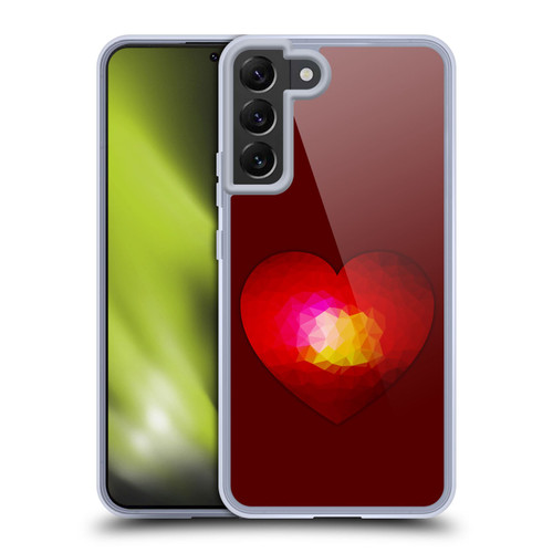 PLdesign Geometric Burning Heart Soft Gel Case for Samsung Galaxy S22+ 5G & MagSafe