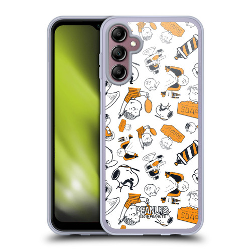 Peanuts Chuck's Barber Shop Pattern Soft Gel Case for Samsung Galaxy A14 5G