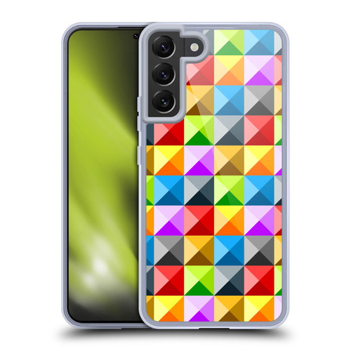 PLdesign Geometric Colourful Quarter Soft Gel Case for Samsung Galaxy S22+ 5G & MagSafe