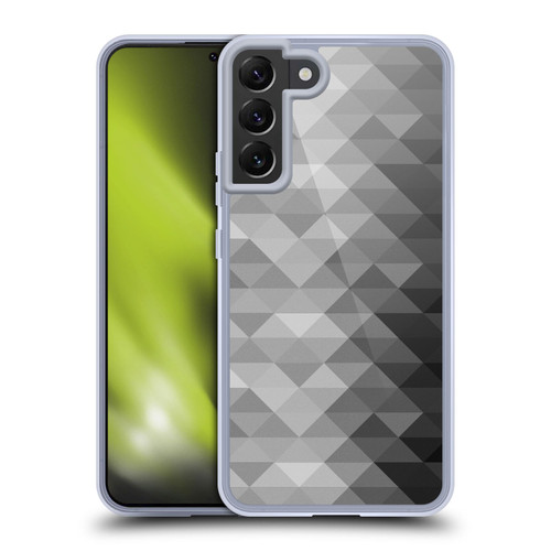 PLdesign Geometric Grayscale Triangle Soft Gel Case for Samsung Galaxy S22+ 5G & MagSafe